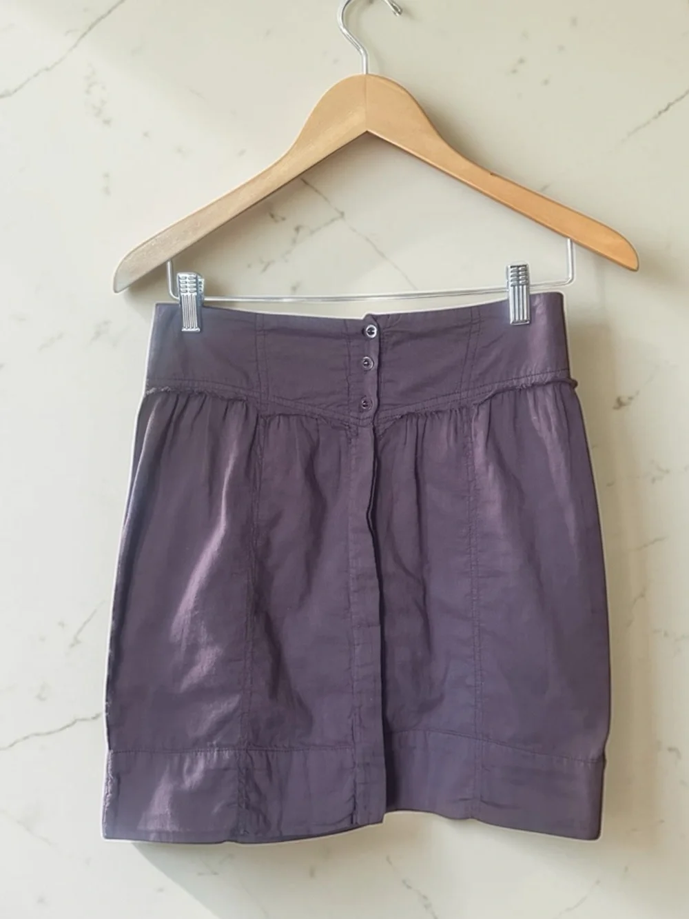 Anthropologie Inspired “Staring At Stars” Boho Mini Skirt Plum Size M